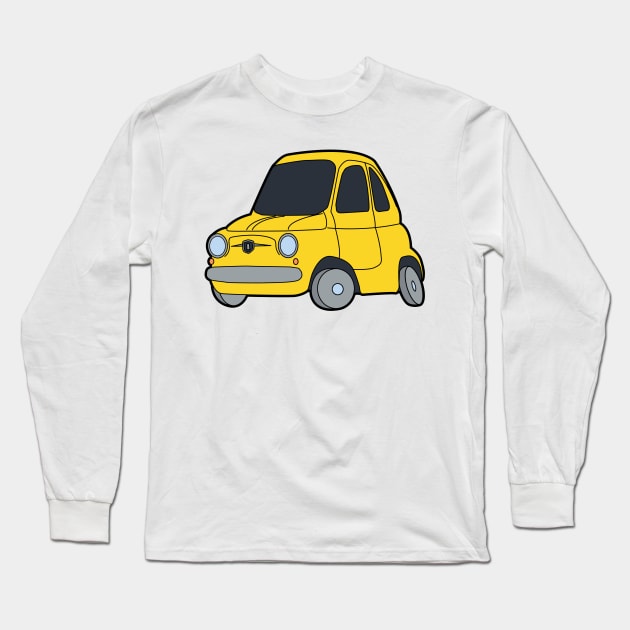 Fiat 500 Cute Long Sleeve T-Shirt by Reujken